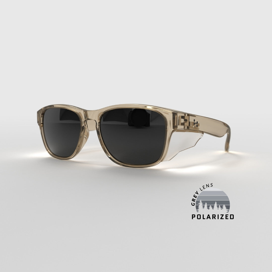 Transparent Icon Series w/ Grey Polarized Lenses & Side Shields