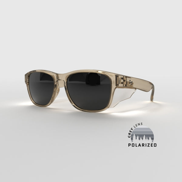 Transparent Icon Series w/ Grey Polarized Lenses & Side Shields