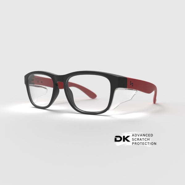 Matte Icon Series w/ Clear UV400 Lenses & Side Shields