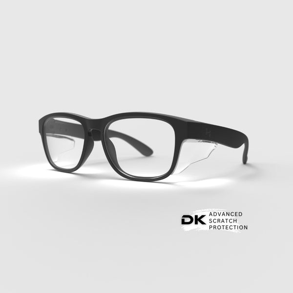 Matte Icon Series w/ Clear UV400 Lenses & Side Shields