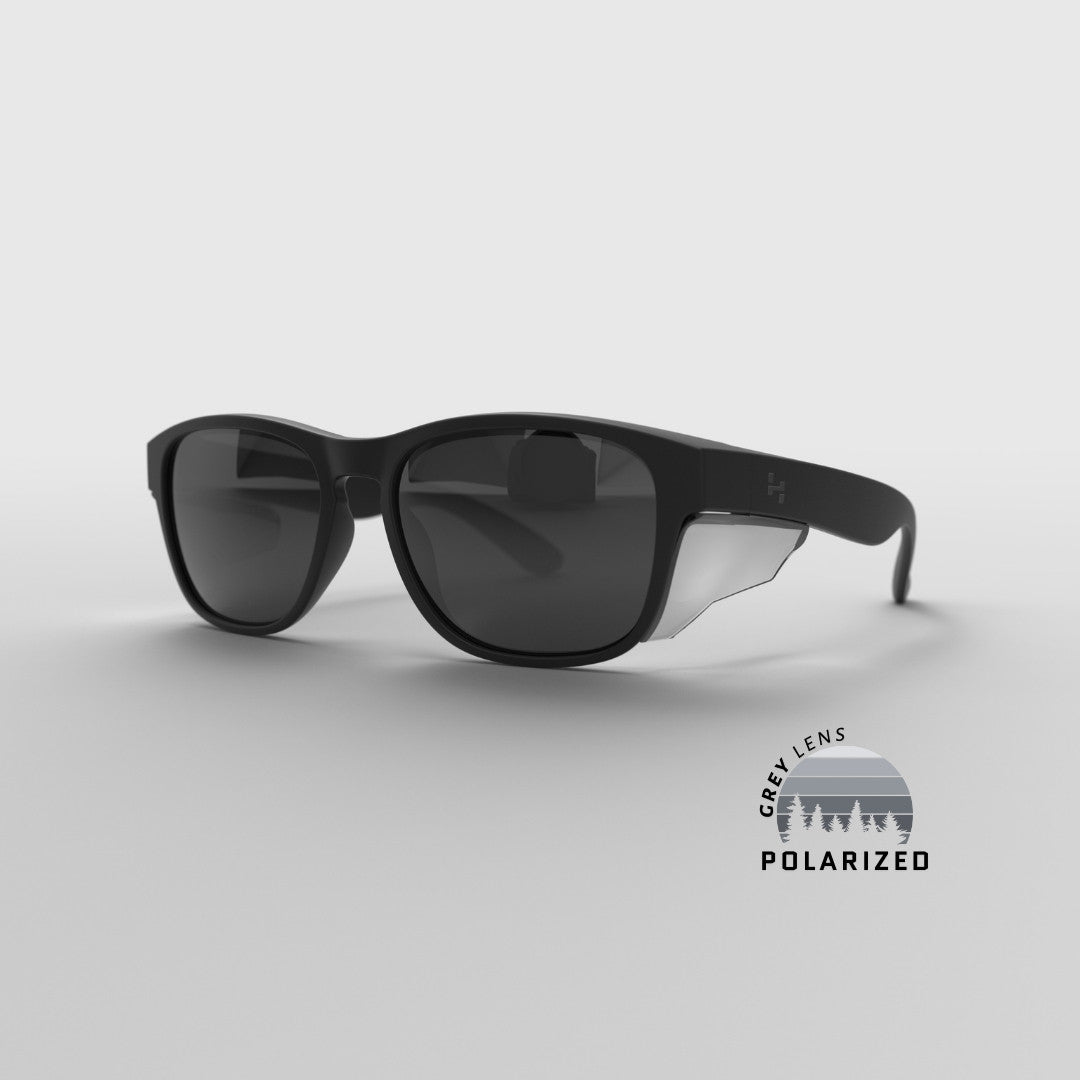 Matte Icon Series w/ Grey Polarized Lens & Side Shields