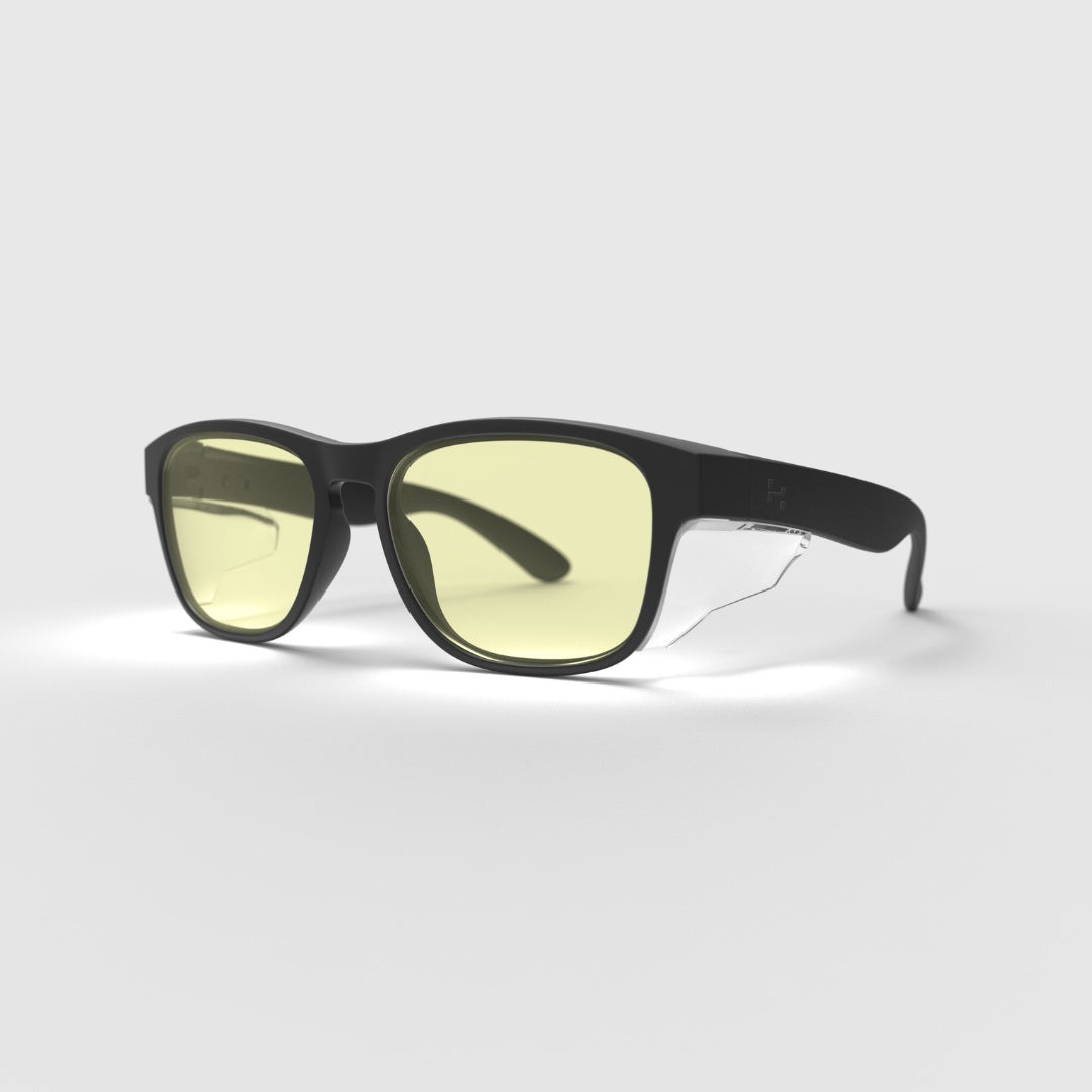 Matte Icon Series w/ Hi-Contrast Yellow UV400 Lenses & Side Shields