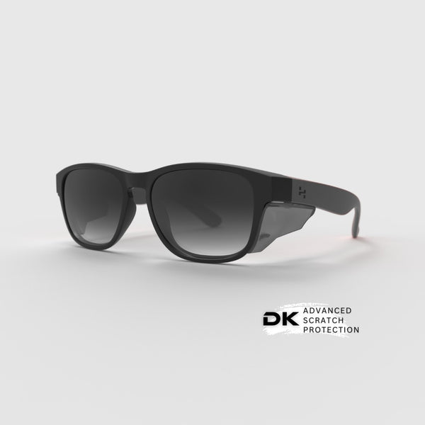 Matte Icon Series w/ Grey Gradient Tinted Lenses & Side Shields