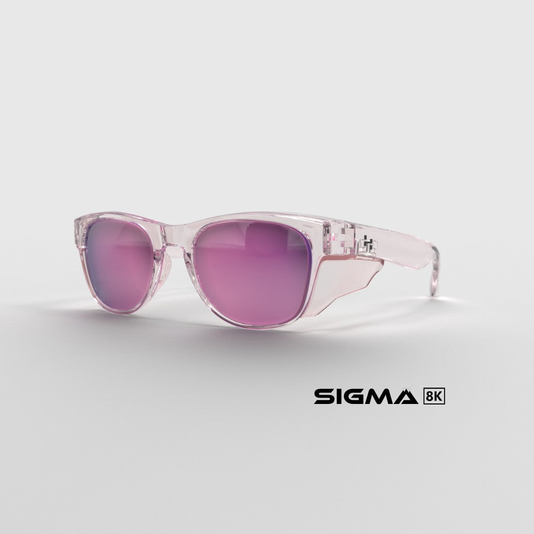 Transparent Icon SLIM Series w/ SIGMA Flashpink Lenses & Side Shields