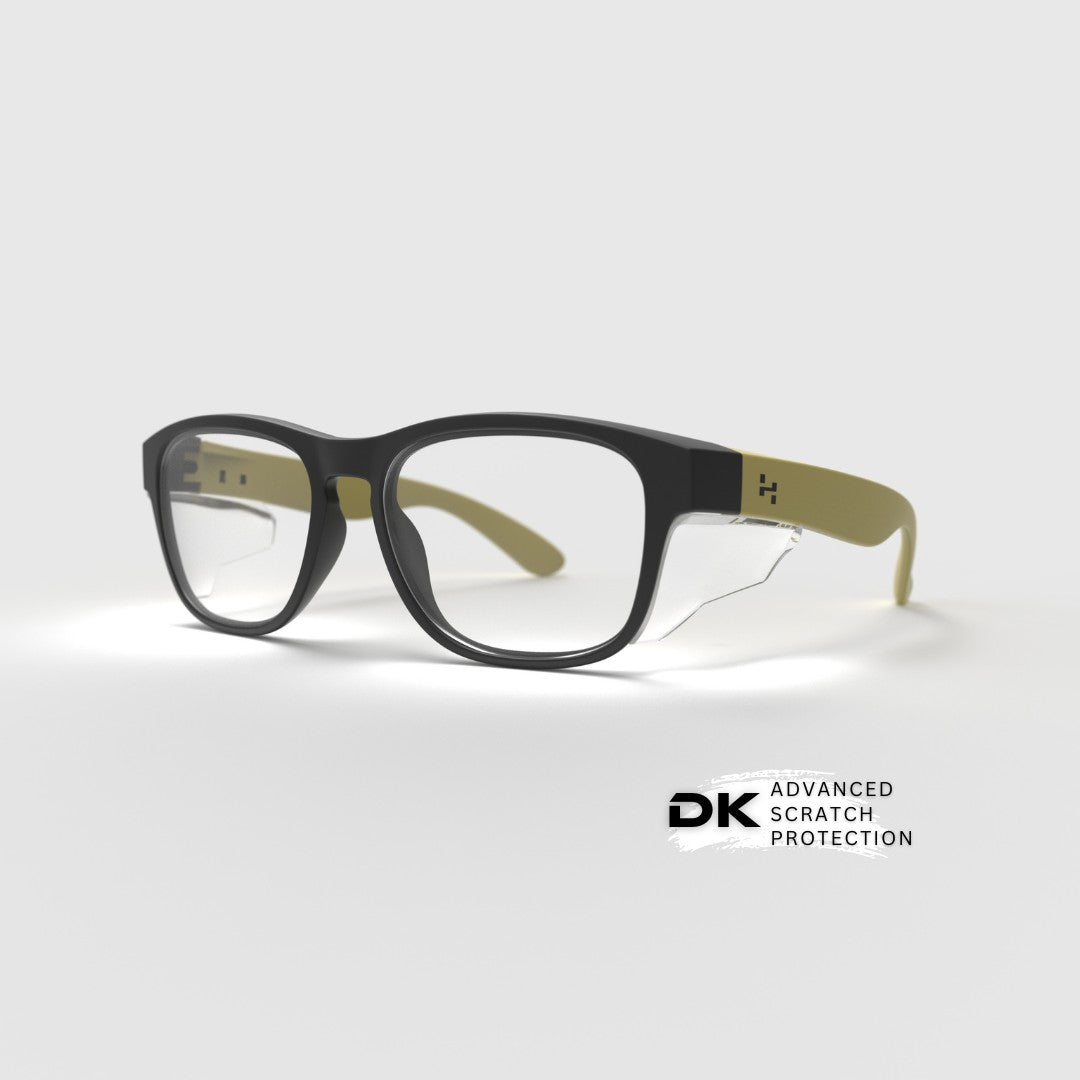 Matte Icon Series w/ Clear UV400 Lenses & Side Shields