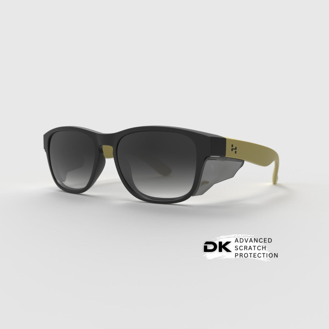 Matte Icon Series w/ Grey Gradient Tinted Lenses & Side Shields